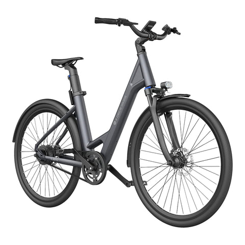 Bicicleta eléctrica ADO Air 28 - Potencia 250W Batería 36V13.5Ah Autonomía Asistida 100KM Freno de disco hidráulico - Gris
