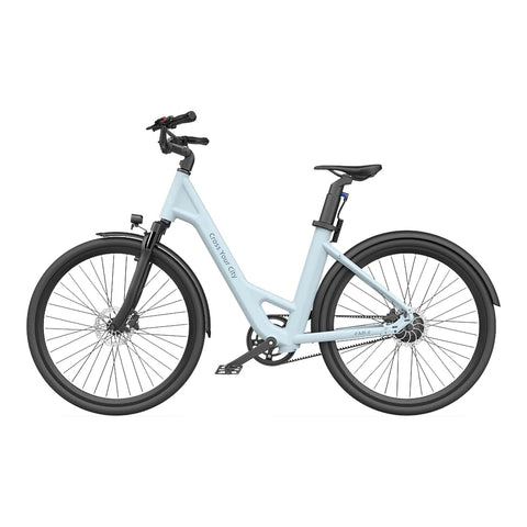Bicicleta eléctrica ADO Air 28 - Potencia 250W Batería 36V13.5Ah Autonomía Asistida 100KM Freno de disco hidráulico - Azul