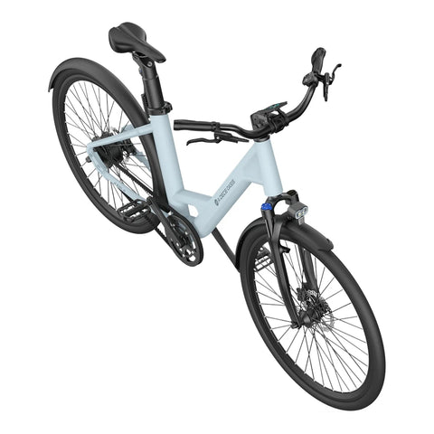 Bicicleta eléctrica ADO Air 28 - Potencia 250W Batería 36V13.5Ah Autonomía Asistida 100KM Freno de disco hidráulico - Azul