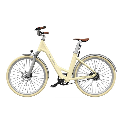 Bicicleta eléctrica ADO Air 28 - Potencia 250W Batería 36V13.5Ah Autonomía Asistida 100KM Freno de disco hidráulico - Amarillo