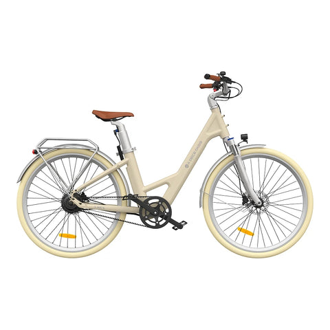 Bicicleta eléctrica ADO Air 28 Pro - Potencia 250W Batería 36V9.6Ah Autonomía Asistida 100KM Freno de disco hidráulico - Beige
