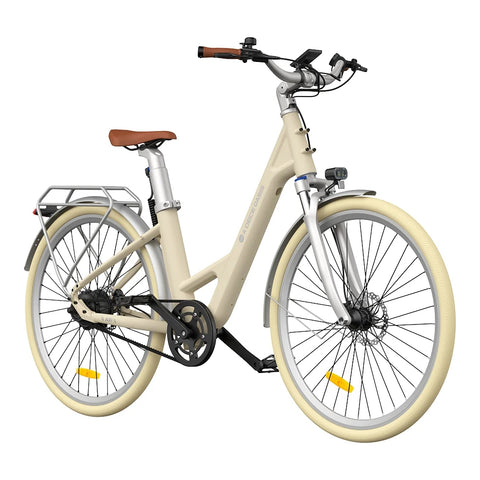 Bicicleta eléctrica ADO Air 28 Pro - Potencia 250W Batería 36V9.6Ah Autonomía Asistida 100KM Freno de disco hidráulico - Beige