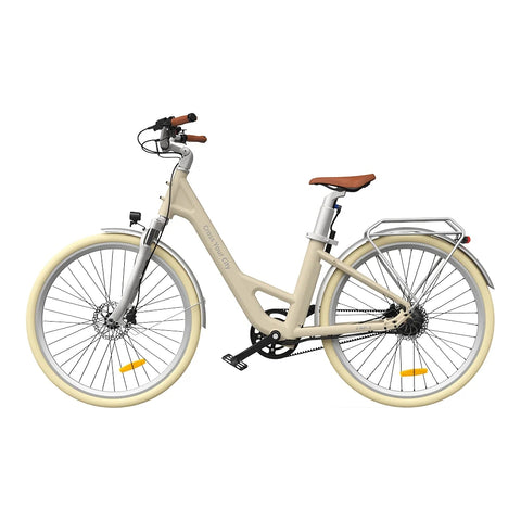 Bicicleta eléctrica ADO Air 28 Pro - Potencia 250W Batería 36V9.6Ah Autonomía Asistida 100KM Freno de disco hidráulico - Beige