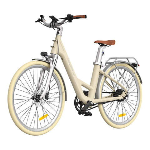Bicicleta eléctrica ADO Air 28 Pro - Potencia 250W Batería 36V9.6Ah Autonomía Asistida 100KM Freno de disco hidráulico - Beige