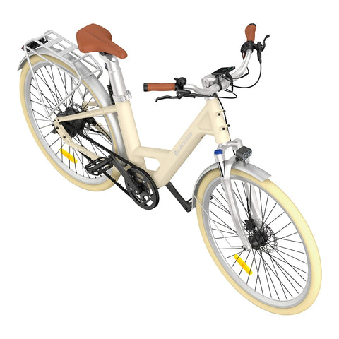 Bicicleta eléctrica ADO Air 28 Pro - Potencia 250W Batería 36V9.6Ah Autonomía Asistida 100KM Freno de disco hidráulico - Beige
