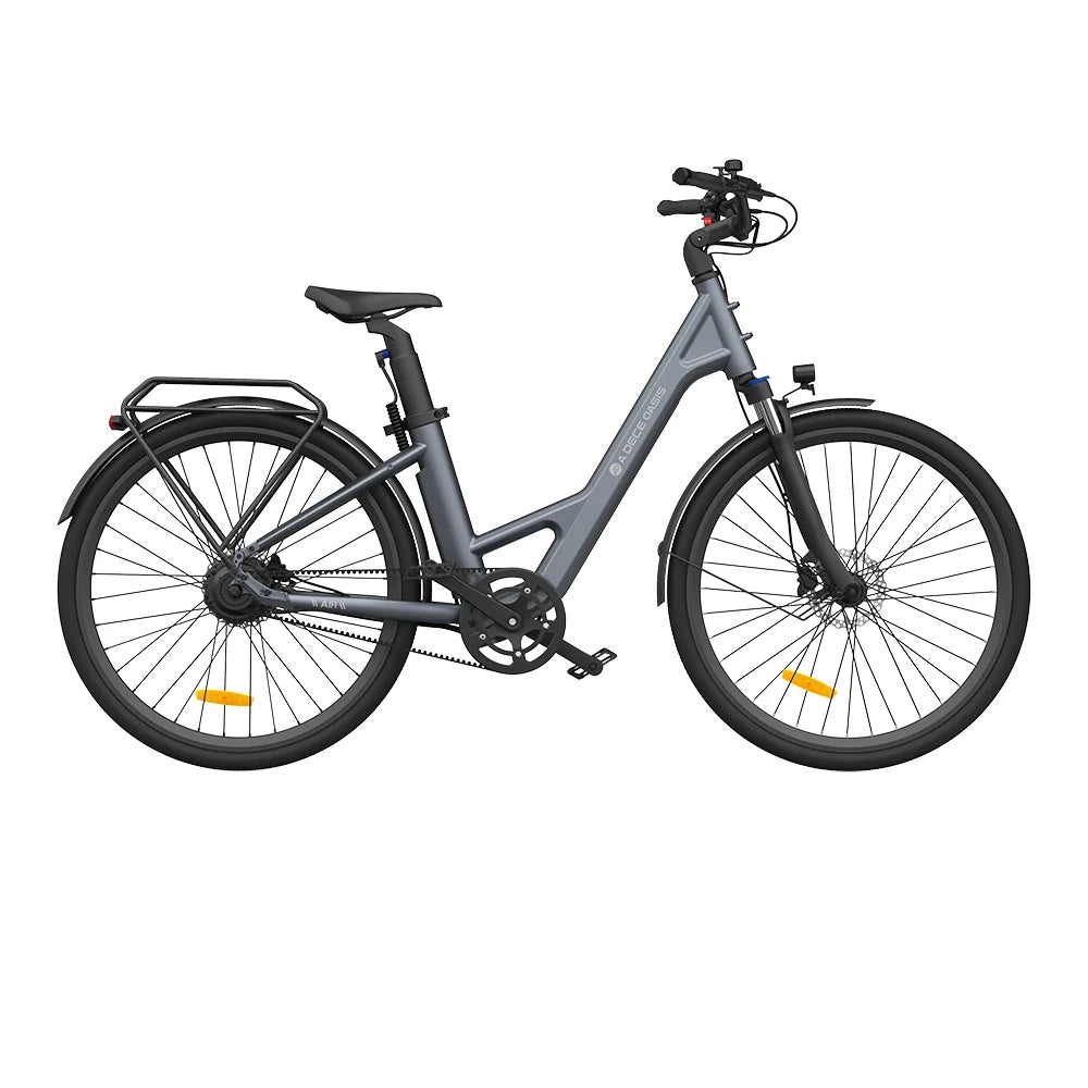 Bicicleta eléctrica ADO Air 28 Pro - Potencia 250W Batería 36V9.6Ah Autonomía Asistida 100KM Freno de disco hidráulico - Gris