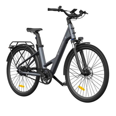 Bicicleta eléctrica ADO Air 28 Pro - Potencia 250W Batería 36V9.6Ah Autonomía Asistida 100KM Freno de disco hidráulico - Gris