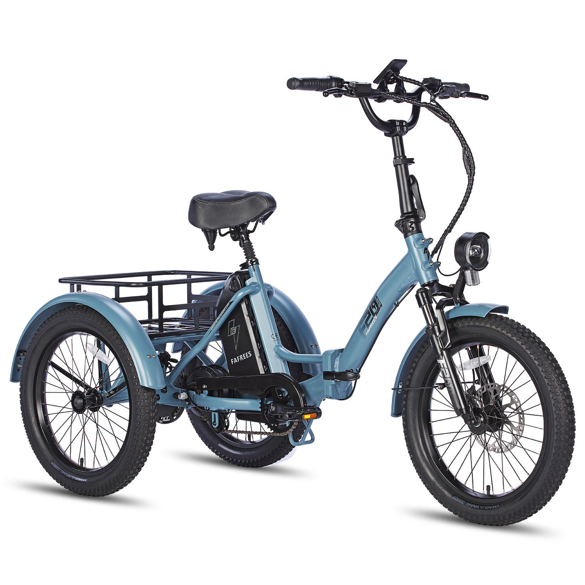 FAFREES F20 Mate Bicicleta Eléctrica - Motor 500W Batería 48V18.2AH Autonomía 110KM - Gris Azul
