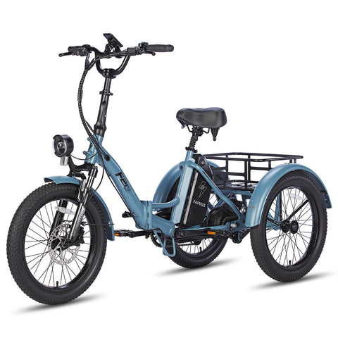 FAFREES F20 Mate Bicicleta Eléctrica - Motor 500W Batería 48V18.2AH Autonomía 110KM - Gris Azul