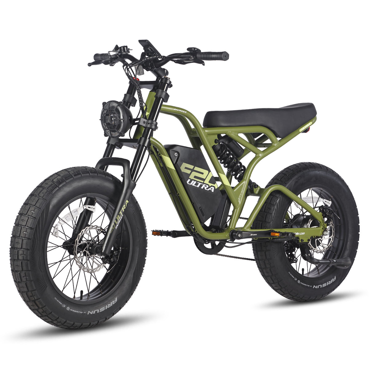 FAFREES F20 Ultra Bicicleta Eléctrica - Motor 750W Batería 48V25AH Autonomía 140KM - Negro Verde
