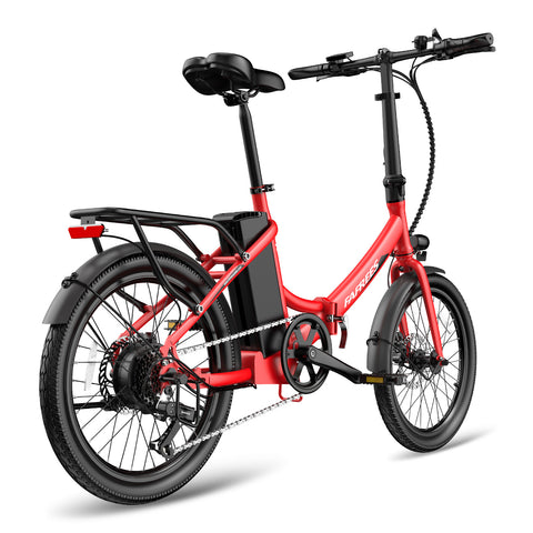 Bicicleta Eléctrica FAFREES F20 Light 16.75AH - Motor 250W Batería 36V16.75Ah Autonomía 130KM - Rojo