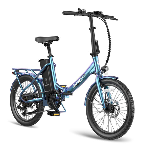 Bicicleta eléctrica FAFREES F20 Lasting - Motor 250W Batería 36V18.2Ah Autonomía 120KM - Azul Verde