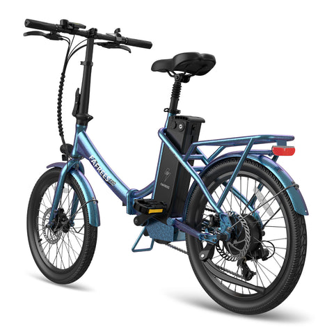 Bicicleta eléctrica FAFREES F20 Lasting - Motor 250W Batería 36V18.2Ah Autonomía 120KM - Azul Verde