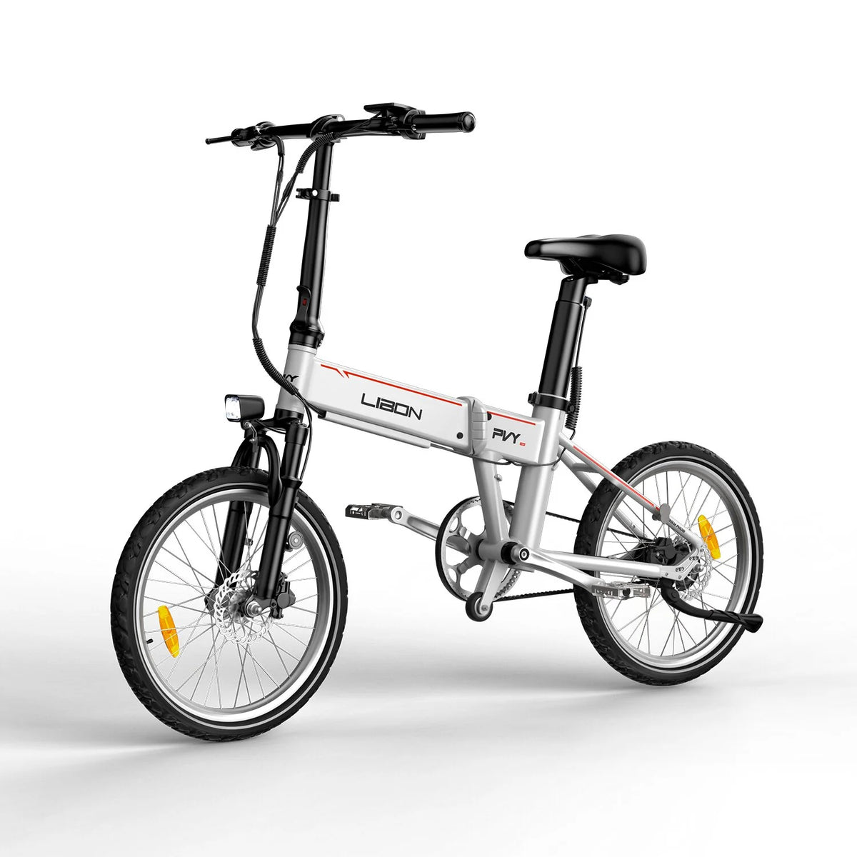 PVY Libon 10AH Bicicleta Eléctrica - Motor 500W Batería 36V10AH Autonomía 130KM Freno de Disco Hidráulico - Blanco