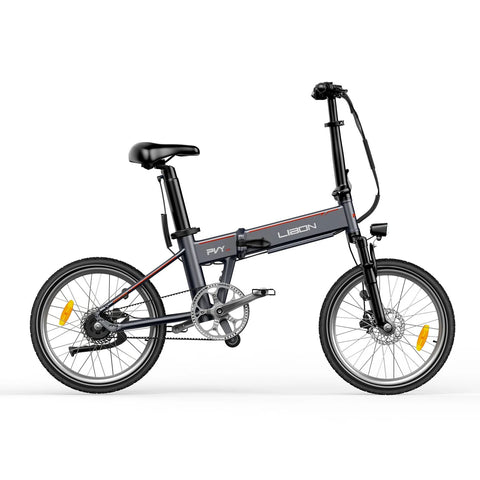 PVY Libon 20.4AH Bicicleta Eléctrica - Motor 500W Batería Doble 36V10.4AH+36V10AH Autonomía 260KM Freno de Disco Hidráulico - Gris