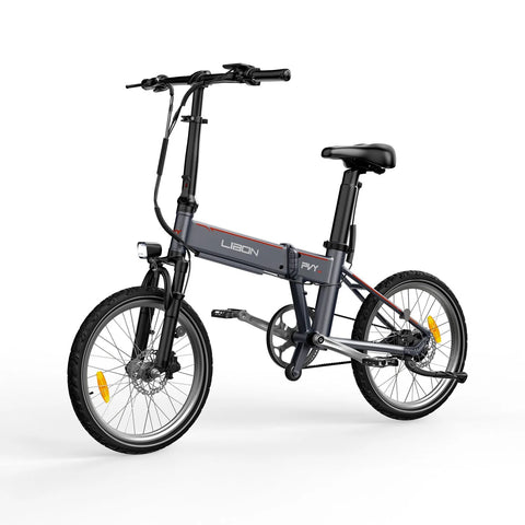 PVY Libon 20.4AH Bicicleta Eléctrica - Motor 500W Batería Doble 36V10.4AH+36V10AH Autonomía 260KM Freno de Disco Hidráulico - Gris