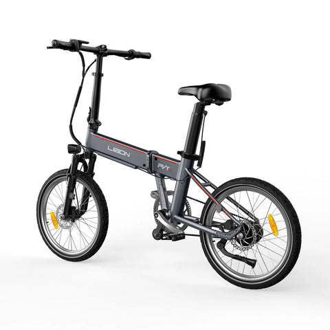 PVY Libon 20.4AH Bicicleta Eléctrica - Motor 500W Batería Doble 36V10.4AH+36V10AH Autonomía 260KM Freno de Disco Hidráulico - Gris