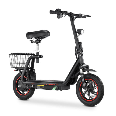 Patinete Eléctrico BOGIST M5Pro-S - Motor 500W Batería 48V 13AH Autonomía 35KM Frenos de Disco - Negro Rojo