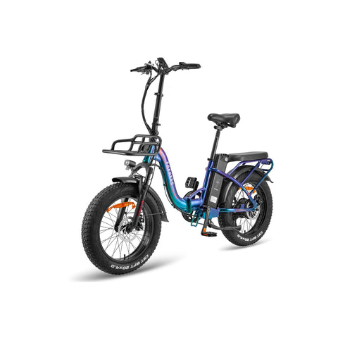Bicicleta Eléctrica FAFREES F20 Max 22.5AH - Motor 500W Batería 48V22.5AH Autonomía 110KM Freno de Disco Mecánico - Verde Púrpura