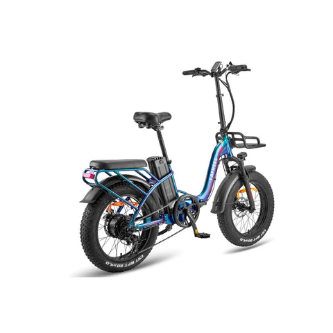 Bicicleta Eléctrica FAFREES F20 Max 22.5AH - Motor 500W Batería 48V22.5AH Autonomía 110KM Freno de Disco Mecánico - Verde Púrpura