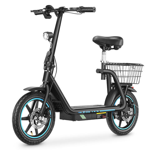 Patinete Eléctrico Honey Whale M5Elite - Motor 500W Batería 48V13AH Autonomía 45KM Frenos de Disco - Negro