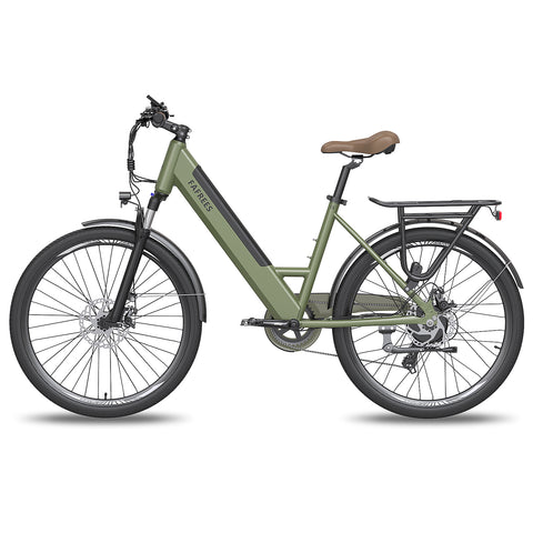 FAFREES F26 Pro 14.5AH Bicicleta Eléctrica - Motor 250W Batería 36V14.5AH Autonomía 110KM Freno de Disco Mecánico - Verde Oscuro
