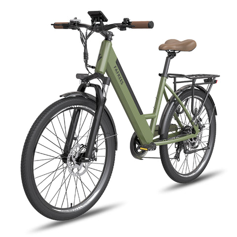 FAFREES F26 Pro 14.5AH Bicicleta Eléctrica - Motor 250W Batería 36V14.5AH Autonomía 110KM Freno de Disco Mecánico - Verde Oscuro