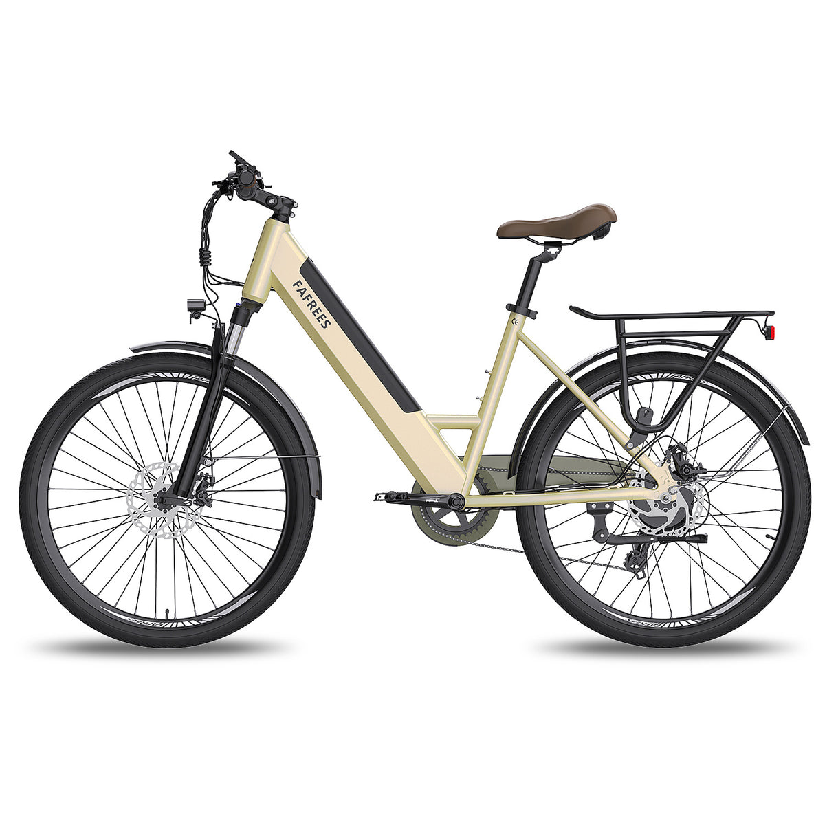 FAFREES F26 Pro 14.5AH Bicicleta Eléctrica - Motor 250W Batería 36V14.5AH Autonomía 110KM Freno de Disco Mecánico - Dorado