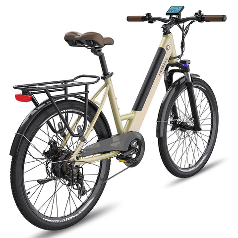 FAFREES F26 Pro 14.5AH Bicicleta Eléctrica - Motor 250W Batería 36V14.5AH Autonomía 110KM Freno de Disco Mecánico - Dorado