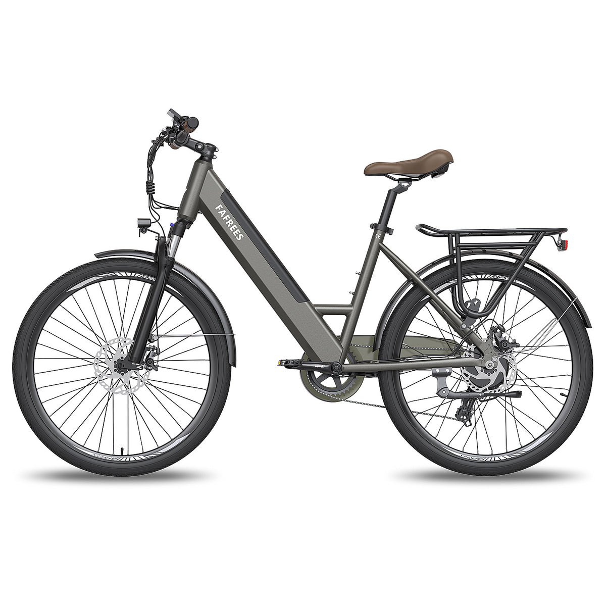 FAFREES F26 Pro 14.5AH Bicicleta Eléctrica - Motor 250W Batería 36V14.5AH Autonomía 110KM Freno de Disco Mecánico - Gris