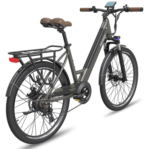 FAFREES F26 Pro 14.5AH Bicicleta Eléctrica - Motor 250W Batería 36V14.5AH Autonomía 110KM Freno de Disco Mecánico - Gris