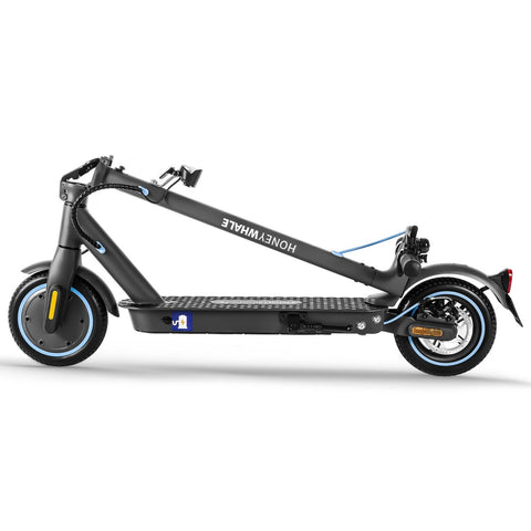 Patinete Eléctrico Honey Whale E9 Con Certificación ABE - Motor 330W Batería 36V7.5AH Autonomía 25KM Frenos de Disco - Negro