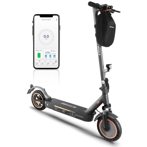 Patinete Eléctrico Honey Whale E9 MAX Con Certificación ABE - Motor 450W Batería 36V10AH Autonomía 40KM Frenos de Disco - Negro