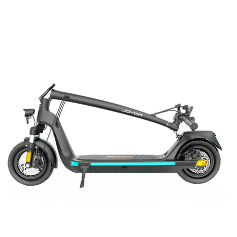 JOYOR C10 Plegable Patinete Eléctrico - Motor 500W Batería 48V10.4AH Neumáticos de 10 Pulgadas Frenos de Disco - Negro