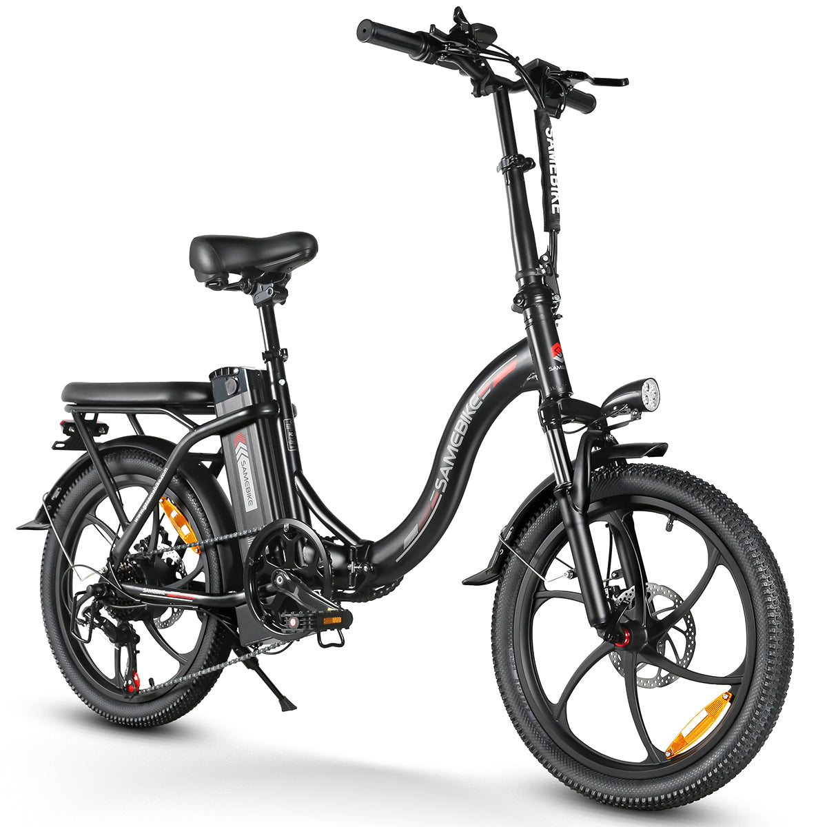 SAMEBIKE CY20-IT Bicicleta Eléctrica - Potencia 350W Batería 36V13AH Autonomía 35KM Freno de Disco Mecánico - Negro