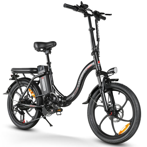 SAMEBIKE CY20-IT Bicicleta Eléctrica - Potencia 350W Batería 36V13AH Autonomía 35KM Freno de Disco Mecánico - Negro