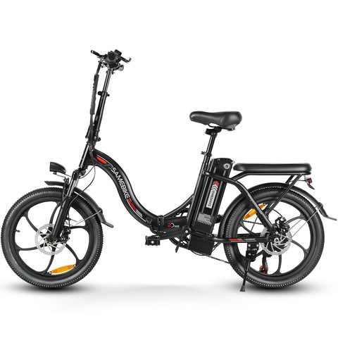 SAMEBIKE CY20-IT Bicicleta Eléctrica - Potencia 350W Batería 36V13AH Autonomía 35KM Freno de Disco Mecánico - Negro