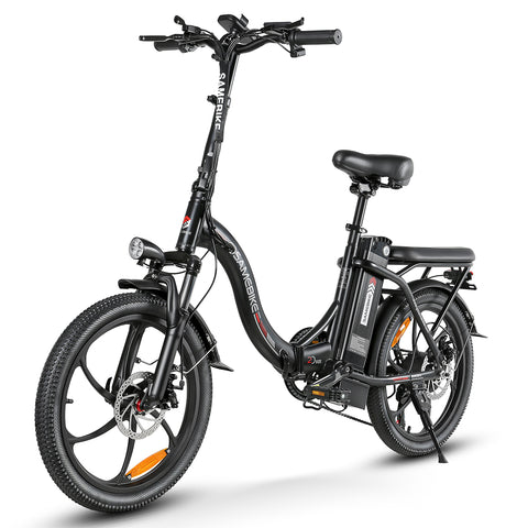 SAMEBIKE CY20-IT Bicicleta Eléctrica - Potencia 350W Batería 36V13AH Autonomía 35KM Freno de Disco Mecánico - Negro