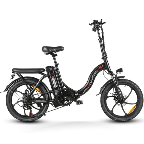 SAMEBIKE CY20-IT Bicicleta Eléctrica - Potencia 350W Batería 36V13AH Autonomía 35KM Freno de Disco Mecánico - Negro