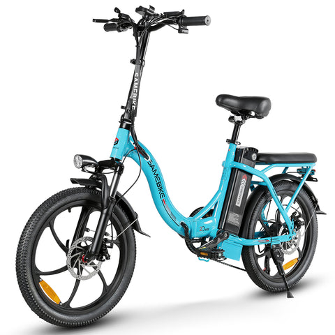 SAMEBIKE CY20-IT Bicicleta Eléctrica - Potencia 350W Batería 36V13AH Autonomía 35KM Freno de Disco Mecánico - Lago Azul