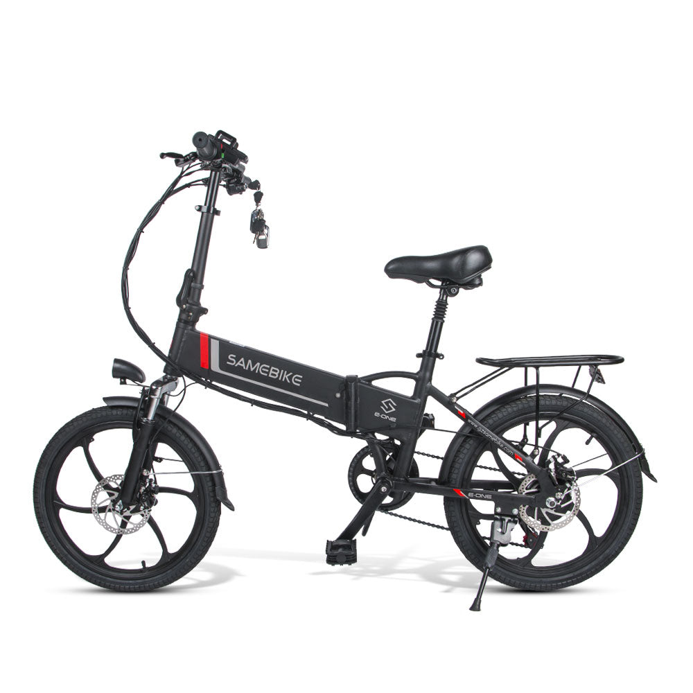 SAMEBIKE 20LVXD30 Bicicleta Eléctrica - Potencia 350W Batería 48V10AH Autonomía 40KM Freno de Disco Mecánico - Negro