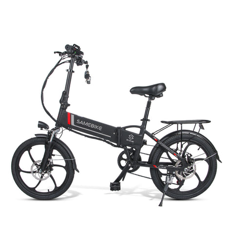 SAMEBIKE 20LVXD30 Bicicleta Eléctrica - Potencia 350W Batería 48V10AH Autonomía 40KM Freno de Disco Mecánico - Negro