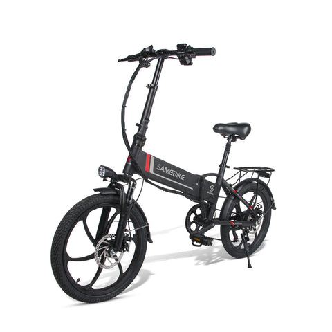 SAMEBIKE 20LVXD30 Bicicleta Eléctrica - Potencia 350W Batería 48V10AH Autonomía 40KM Freno de Disco Mecánico - Negro