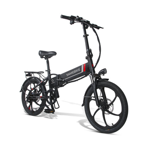 SAMEBIKE 20LVXD30 Bicicleta Eléctrica - Potencia 350W Batería 48V10AH Autonomía 40KM Freno de Disco Mecánico - Negro