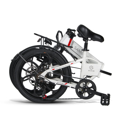 SAMEBIKE 20LVXD30 Bicicleta Eléctrica - Potencia 350W Batería 48V10AH Autonomía 40KM Freno de Disco Mecánico - Blanco