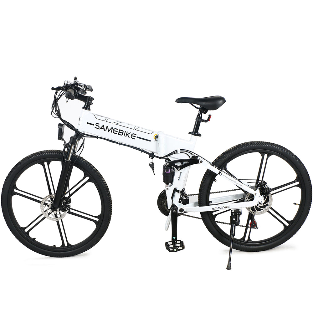 Bicicleta Eléctrica SAMEBIKE LO26-IT - Potencia 250W Batería 48V10AH Autonomía 40KM Freno de Disco Mecánico - Blanco