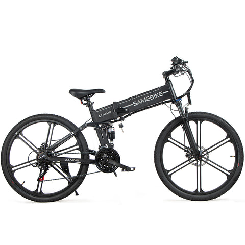 Bicicleta eléctrica SAMEBIKE LO26-II-IT - Potencia 500W Batería 48V10AH Autonomía 40KM Freno de Disco Mecánico - Negro