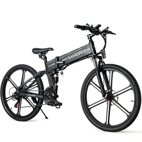 Bicicleta eléctrica SAMEBIKE LO26-II-IT - Potencia 500W Batería 48V10AH Autonomía 40KM Freno de Disco Mecánico - Negro
