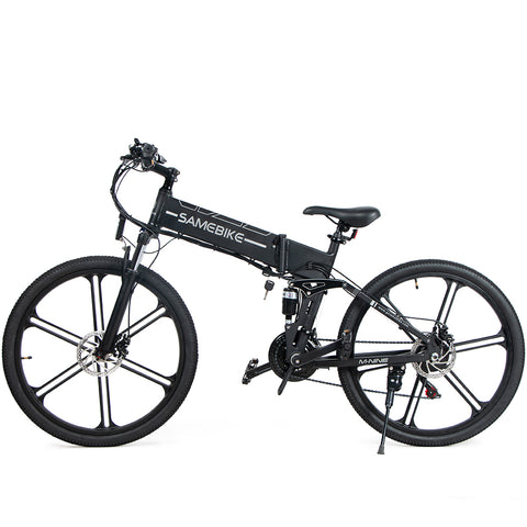 Bicicleta eléctrica SAMEBIKE LO26-II-IT - Potencia 500W Batería 48V10AH Autonomía 40KM Freno de Disco Mecánico - Negro