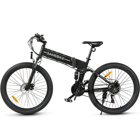Bicicleta eléctrica SAMEBIKE LO26-II-FT - Potencia 500W Batería 48V12.5AH Autonomía 45KM Freno de Disco Mecánico - Negro